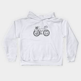 Illustration of mountain bike Kids Hoodie